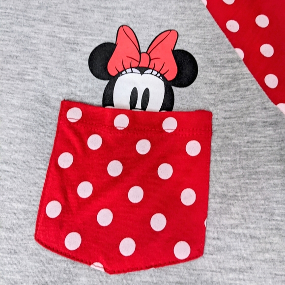 ⭐ Girls Minnie Mouse Polka Dot Pocket Tee⭐ - Picture 8 of 12
